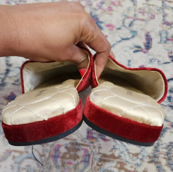 Birdies Women's Songbird Burgundy Crystal Mules Slippers, sz 9 - Picture 6 of 12